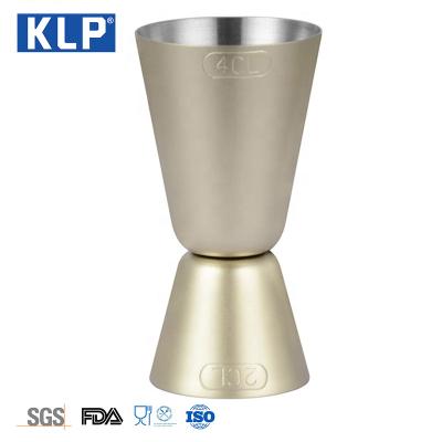 China KLP 24/40ml Sustainable Metal Graduated Measuring Cup Cocktail Small Measure Stainless Steel Bar Tools for sale