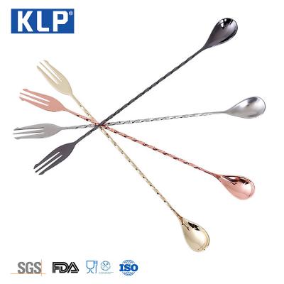 China Sustainable KLP Bar Tools Environmental Protection Long Bar Cocktail Stirring Spoon for sale