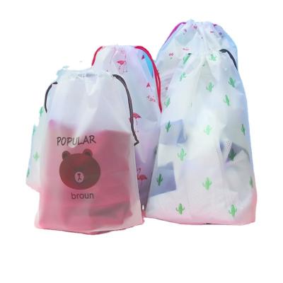 China Hot Selling BIODEGRADABLE Drawstring Punch Plastic Bag For Gift Packaging for sale