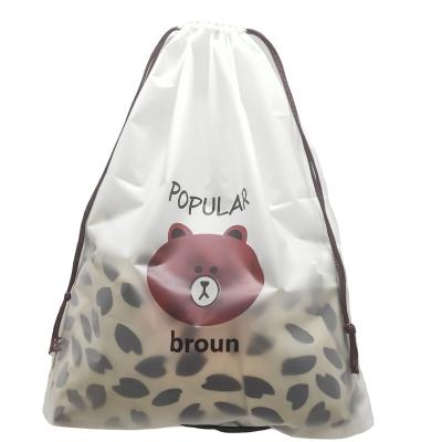 China BIODEGRADABLE luxury EVA frosted small cotton drawstring pouch plastic bags promotion gift bag with logo for sale