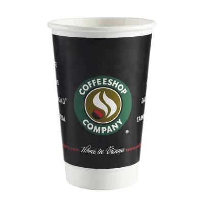 China Disposable 16oz Customized Printing Coffee Cup High Quality Wallpaper Double Cups for sale