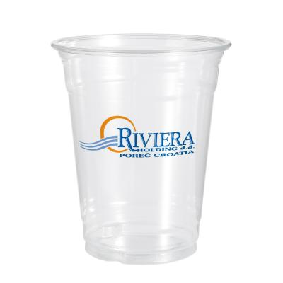 China 14oz Single Wall PET Disposable Clear Cup Cup Mugs Custom Printing Cold Beverage Pla Drinkware for sale