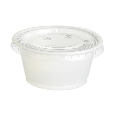 China Single Wall 1.5oz PS Party Sauce Cup Plastic Cup With Lid for sale