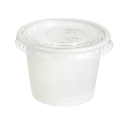 China 3.25oz PS Single Wall Sauce Cup Disposable Plastic Sauce Container for sale