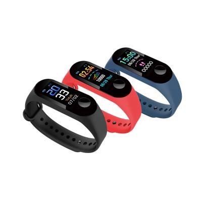 China Hot Selling MP3 Playback Smart Color Screen Wristband Monitors Sleep Heart Rate Blood Pressure M3 Smart Wristband for sale