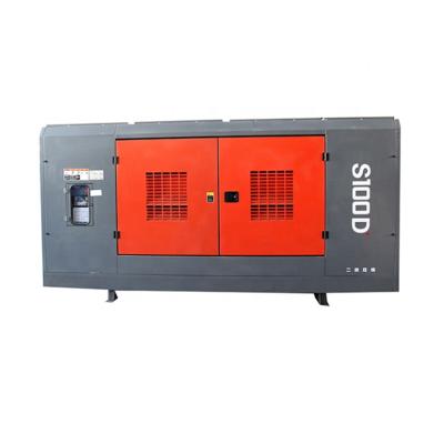 China S100D Lubricated Diesel Air Compressor High Power 25 Bar Stationary Screw Compressor For Water Wells for sale