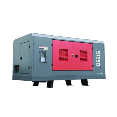 China Lubricated Screw Air Compressor S125D High Power Stationary Diesel Professional Air Compressor Screw for sale