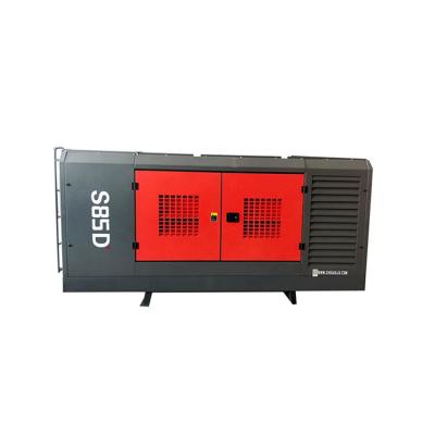 China The lubricated diesel screw air compressor S95cd+ high power compressed air screw air compressor for sale