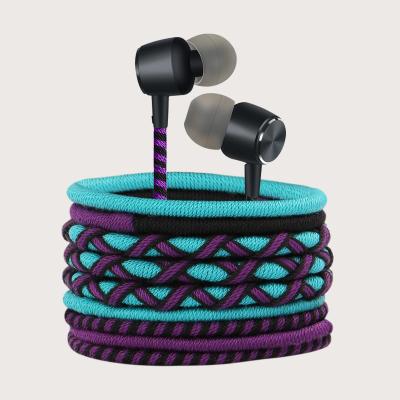 China For iPhone Android Mobile Phone PC Wired Earphones With MIC URIZONS In Ear 3.5mm Wired Tribe Earbuds Nylon Braided Earphone 2021with MIC for sale