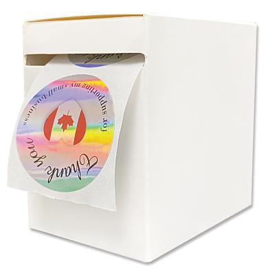 China Handmade thank you cute sticker roll box for sale