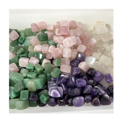 China Europe Natural Amethyst Clear Rose Quartz Loose Mixed Color Green Aventurine Gemstone Semi-Precious Stones Polished Tumble Crystals for sale