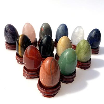 China Wholesale Europe rose undrilled crystal eggs jade crystal vagina woman jade tiger eye natur eggs quartz crystal vaginal set yoni for sale