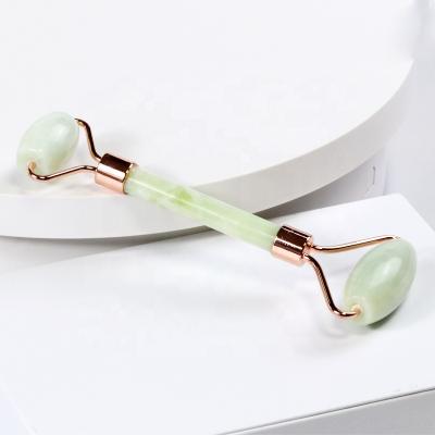 China Beauty Natural Green Jade Roller Beauty Face Lift Neck Healthy Facial Head Foot For Face Jade Roller for sale