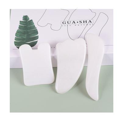 China Wholesale high quality white facial sha logo jade jade body gua tool kit low price bian white with box for sale