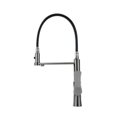 China Faucet Regulating Modern Spring Flexible 2 Ways Spring Pull Down Brass Kitchen Sink Single Lever Mixer Tap for sale