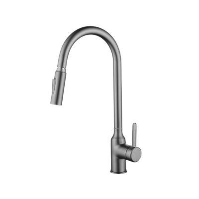 China 2021 Regulator Faucet Two Way Cast Gray Brass Pull Down Kitchen Faucet Sink Faucet Mixer Pull Down Kitchen Faucet for sale