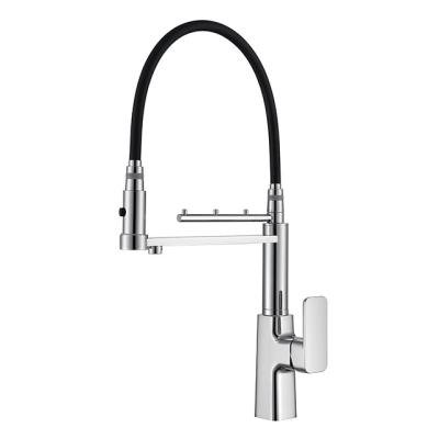 China Modern Kitchen Faucet Sink Faucet Even Hose To Discharge All Water Purification Chrome Plated Kitchen Copper Faucet for sale