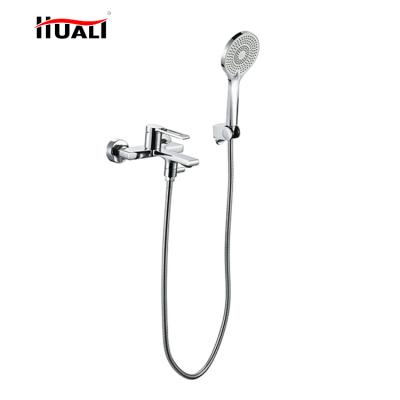 China Bathroom Sanitary Brass Single Handle Slide Bar ISO9001 Ware Saving Water Faucet Deck Mounted Bath Shower Faucet Mixer For Water for sale