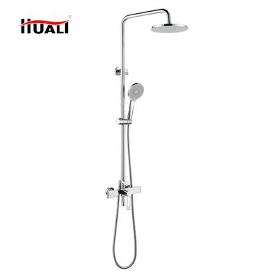 China With ISO9001 Wall Mount Rainfall Chrome Bathroom Mixer Cold And Hot Water Bathtub Shower Faucet Shower Set for sale