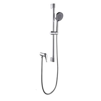 China With Hand Sanitary Brass Shower Faucet ABS ISO9001 Bathroom Sliding Bar Single Cold Ware Shower Faucet for sale