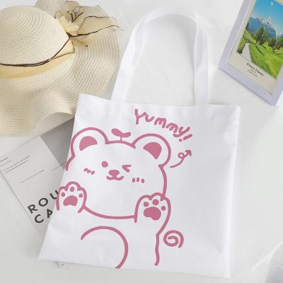 China Reusable Durable Convenient Wholesale Custom Design canvas fabric bag OEM Custom printing shopping bag reusable women tote bag for sale