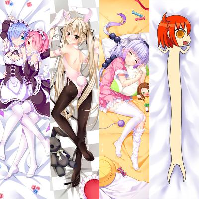 China Folded Sublimation Anime Dakimakura Hugging Pillow Case Custom Throw Cushion Anime Body Pillow japanese sex cartoon dakimakura for sale