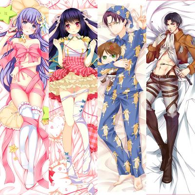 China Folded cheap wholesale custom dakimakura anime pillow case unconcerned r18 hentai customized pillow cover for sale