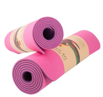 China Wholesale High Quality Anti Slip Exercise Band Gym Yoga Mat Eco Friendly Pink for sale