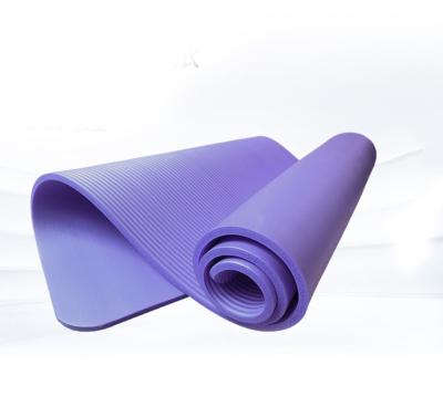 China Exercise China factory large non slip foldable nbr yoga mat with strap wholesale for sale