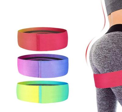 China TC Fabric Customized Logo Exercise Band Fitness Hip Resistance Band Set For Gym for sale