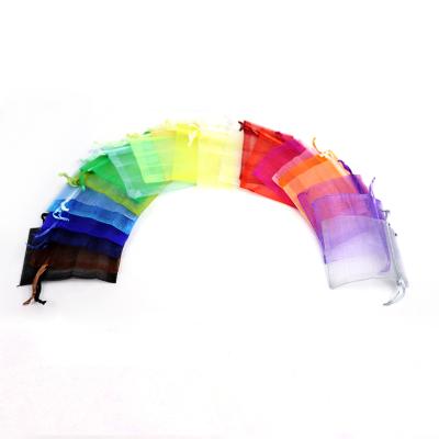 China Current Hot Selling Big White Drawstring Jewelry Organza Bolsas Pouch Gift Bags for sale