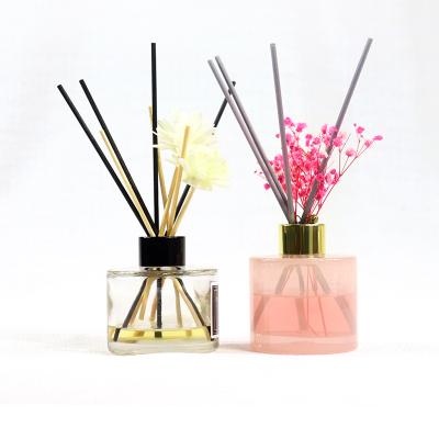 China Luxury Gift Aroma Glass Oil Bottle With Tubular Air Freshener Scent Sticks Diffuser Glass Reed Diffuser Bottle for sale