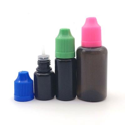 China Best Seller 10ml E Liquid Bottles For E Liquids Round Plastic Colorful Dropper With Packing Box for sale