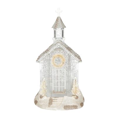 China Gift & Christmas Decoration Wholesale Themed White Glowing Cute Christmas Village House Holiday Decoration for sale