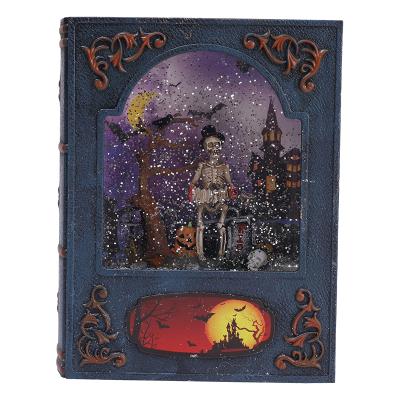 China Battery+Music 2022 Creative Book Shape Skeleton and Witch Bars KTV Mall Festival Light for Halloween Decoration for sale