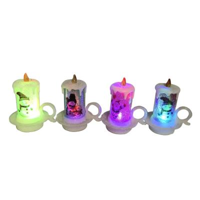 China Christmas Party Decoration Supplies Gifts 2022 Small Candle Gifts LED Lights Starry Color Draw Candle Cup for Christmas Party Decoration for sale