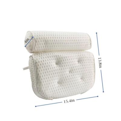 China 4D Quick Dry Quick Dry Mesh Luxury Spa Bathtub Pillow with Suction Cups, Machine Washable for sale