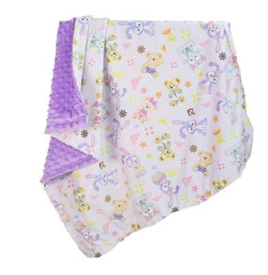 China soft & Breathable Super Soft Minky Dotted Plush Double Layer Kids Cover for sale