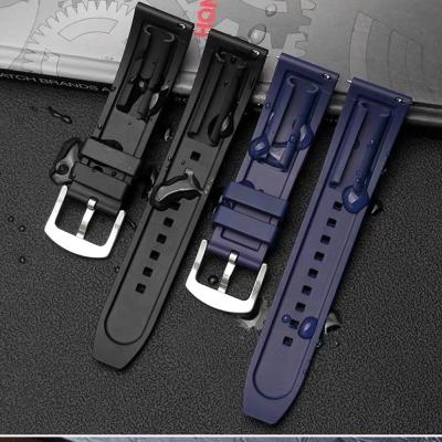 China Fanshion ChicQ Quick Release Vulcanized Replacement Watch Strap 20mm 22mm Silicone Sublimation Rubber Watch Band for sale