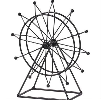 China Wholesale Cinnabar Metal Model Rotating Ferris Wheel Fittings Iron Handwork For Home Decoration for sale