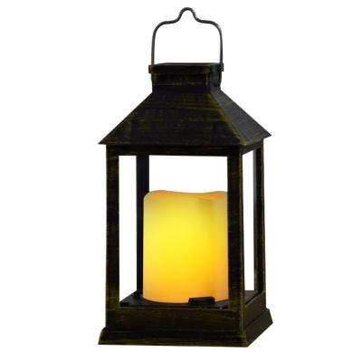 China Waterproof Led Solar Powered Candle Lantern Outdoor Solar Garden Hanging Candle Lantern for sale