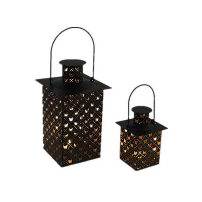 China Wholesale Home Solar Lanterns Vintage Metal Lantern Vintage Decoration Mini Tea Candle Lighting Led Decorative Lantern for sale