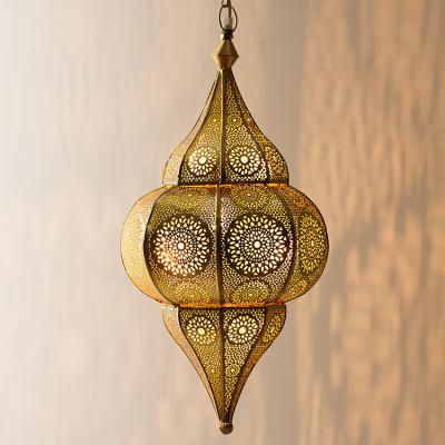 China WAREHOUSE HOT SALE Metal Pendant Lamps Moroccan Metal Hanging Decorative Lamps for sale