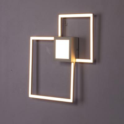 China Modern Led Aluminum Wall Lamp Square Modern Wall Light for Bedroom Living Room Wall White Lighting (Warm White) for sale