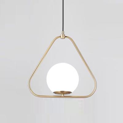 China Modern Nordic Residential Iron Glass Home Lighting Decoration Style Pendant Lamp for sale