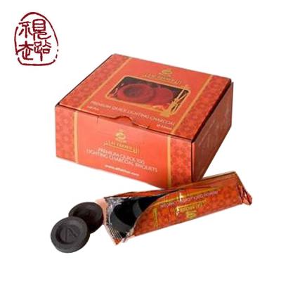 China Sheesha Quick Ignition Hookah Charcoal Round Al Rigger Sheesha For Shisha Tobacco for sale