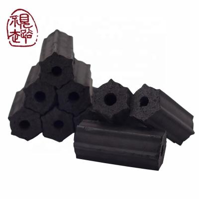 China Barbecue (BBQ) Importers Grade Machine Made Hexagon Briquette Hardwood Charcoal for sale