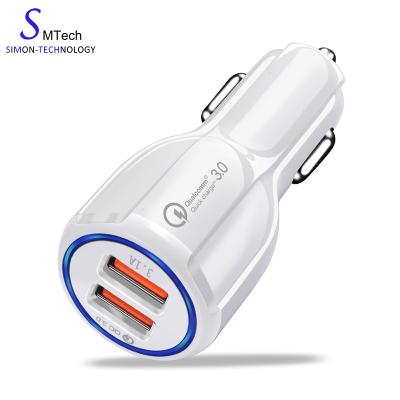 China High quality mobile phone usb charger, dual ports usb car charger for mobile phone for sale