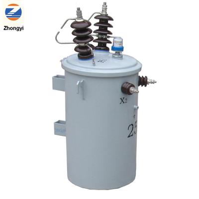 China Power Distribution System Single Phase 75kva Pole Mounted Oil Immersed Power Transformer for sale