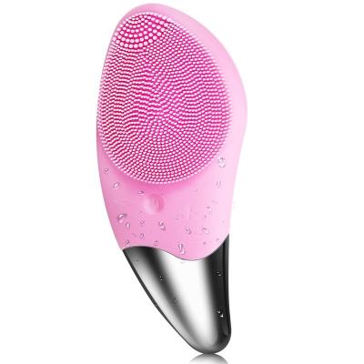 China DEEP CLEANSING Waterproof Silicone Deep Cleansing Face Massager Electric Sonic Facial Cleansing Brush Scrubber for sale